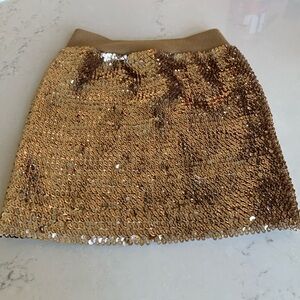 Gold sequin stretchy mini